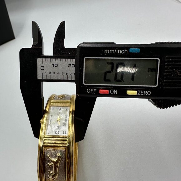 Collezio Watch Women Gold Silver Two Tone Panther Bangle Band New Battery 7" - Picture 10 of 13